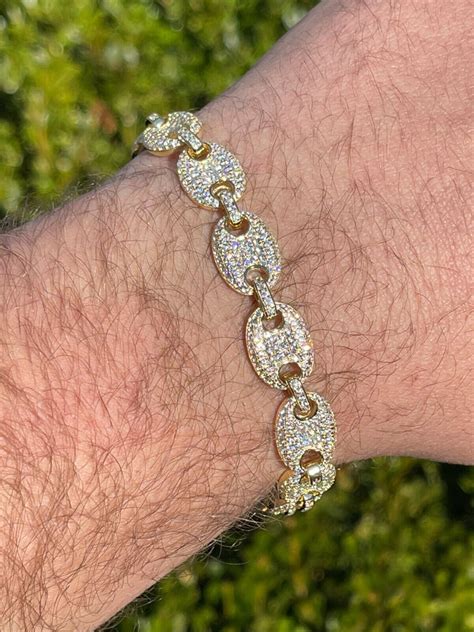 gucci link diamond bracelet|Gucci link bracelet men.